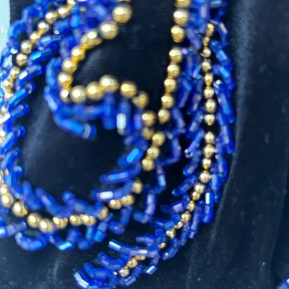 VINTAGE VELVET EGYPTIAN BEADED DRESS - Picture 6 of 13